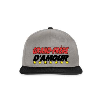 Grand Frère d'amour - Casquette snapback - gris graphite/noir - Devant