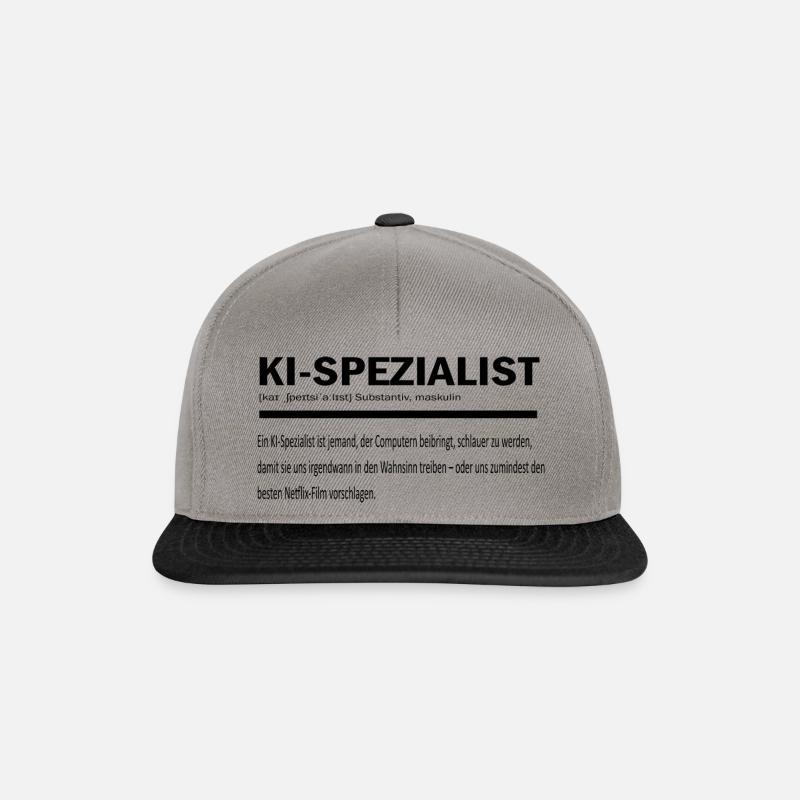 KI Spezialist Definition - Snapback Cap - Graphit/Schwarz
