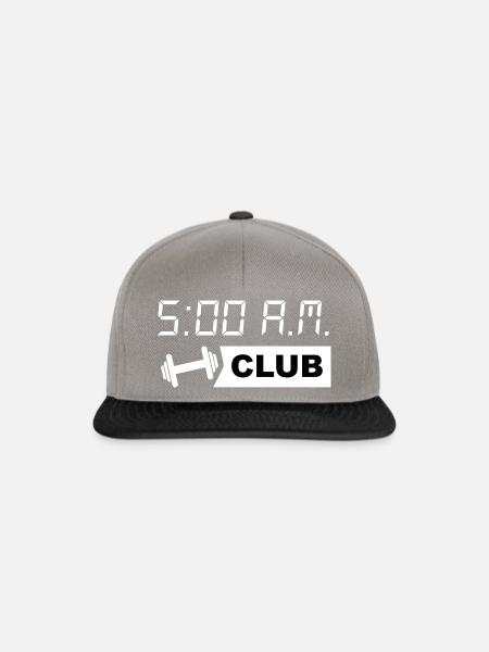 5 A.M. CLUB! - Snapback Cap - Graphit/Schwarz