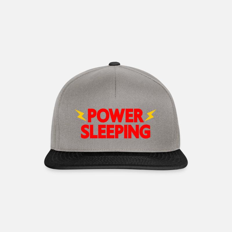 Official sleeper shirt POWER SLEEPING pajamas - Snapback Cap - graphite/black