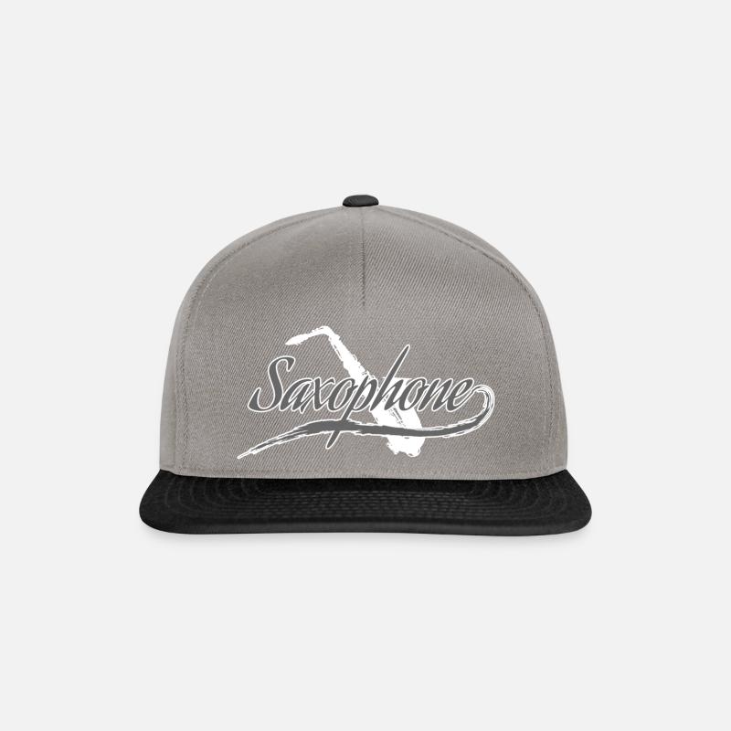 Saxofon - Snapback Cap - Graphit/Schwarz