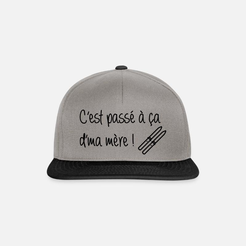 C'est passé à ça d'ma mère - Casquette snapback - gris graphite/noir