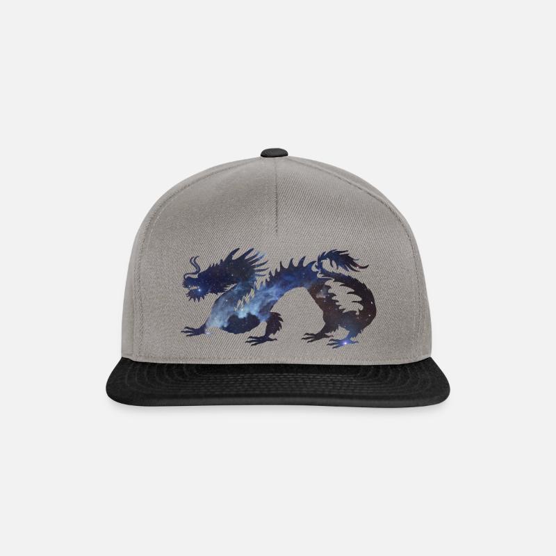 Chinesischer Drache - Snapback Cap - Graphit/Schwarz