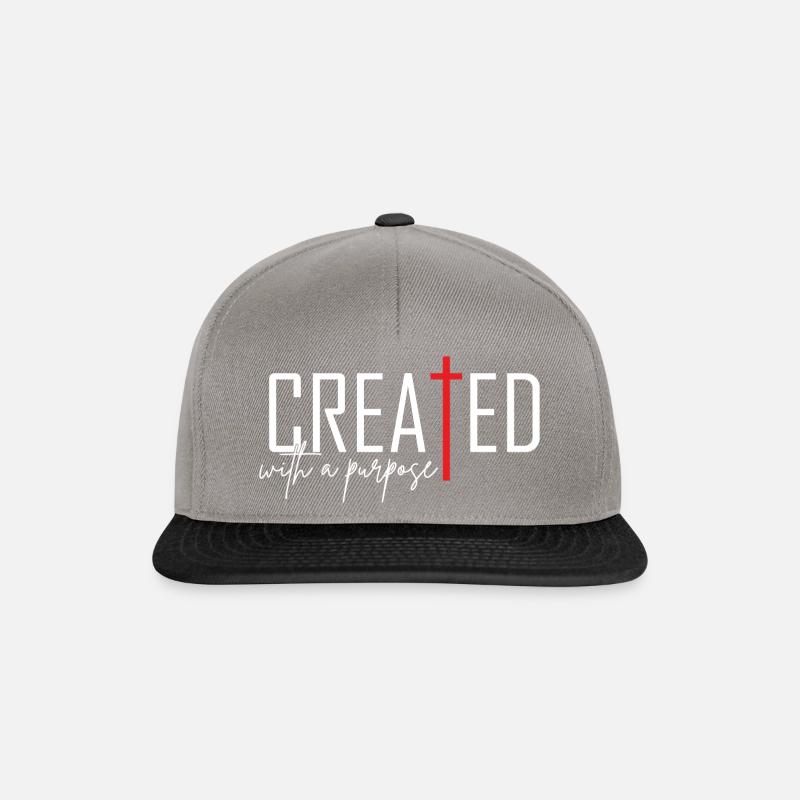 Created with purpose! - Snapback Cap - Graphit/Schwarz
