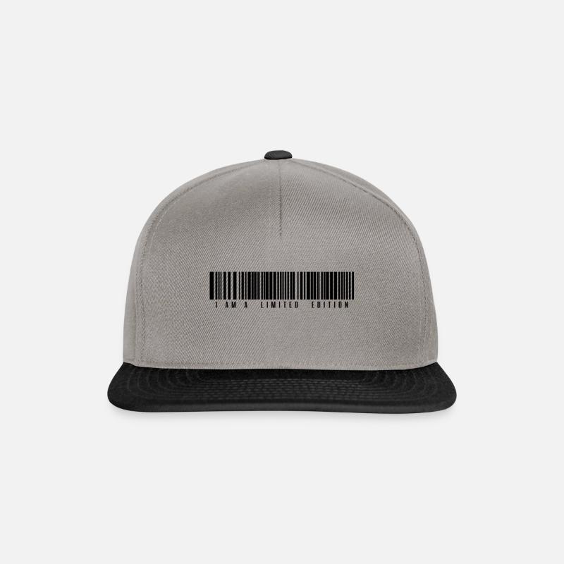 barcode (i am limited edition) - Snapback Cap - graphite/black