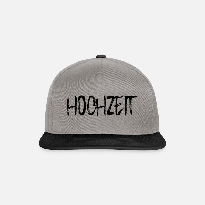 Hochzeit - Snapback Cap - Graphit/Schwarz