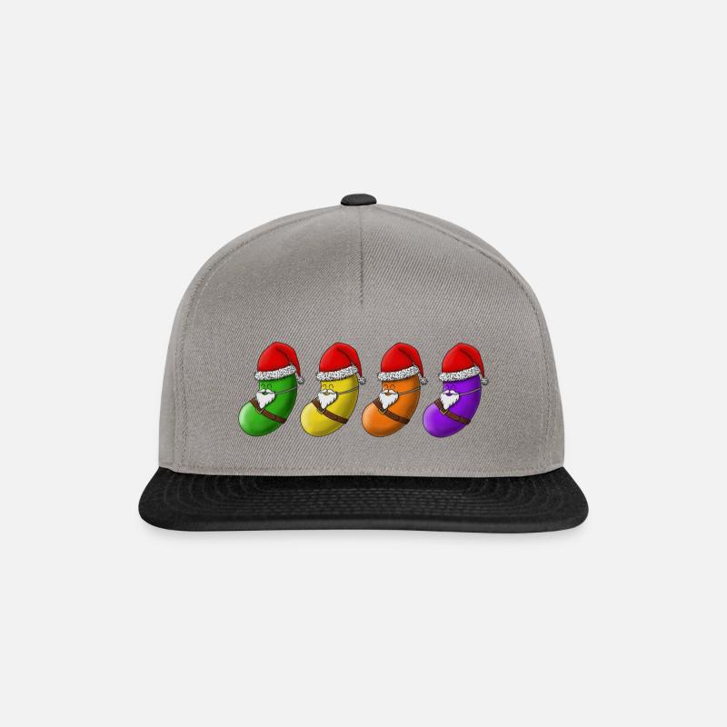 SantaBeans with Face - Snapback Cap - Graphit/Schwarz