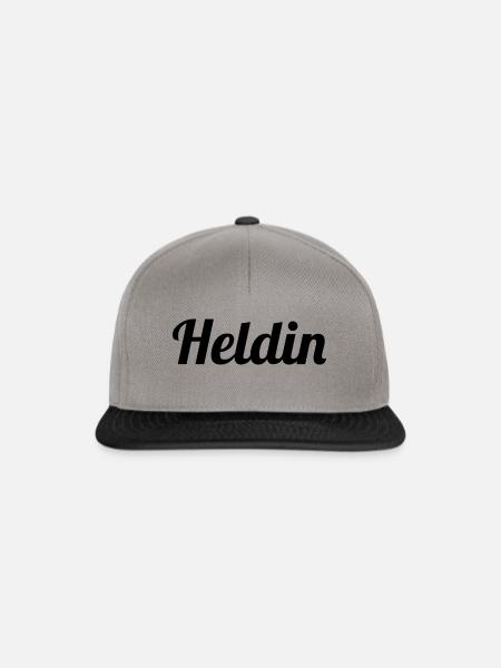 Heldin - Snapback Cap - Graphit/Schwarz