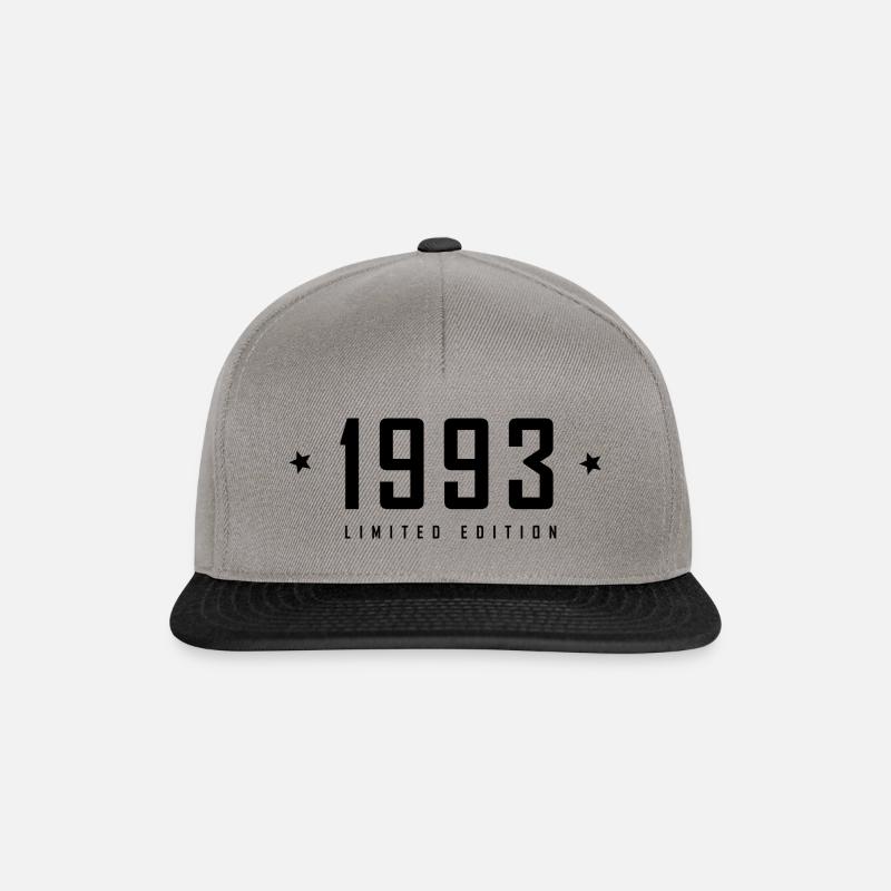 1993 Geburtsjahr - Geburt - Sternchen -Limited - Snapback Cap - Graphit/Schwarz