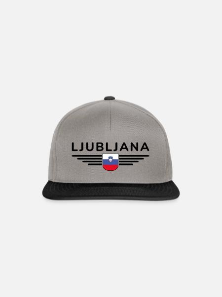 Trendiges Ljubljana Design - Snapback Cap - Graphit/Schwarz