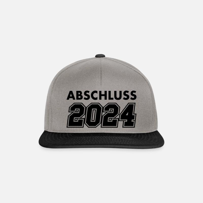 Abschluss 2024 Geschenk Schule - Snapback Cap - Graphit/Schwarz