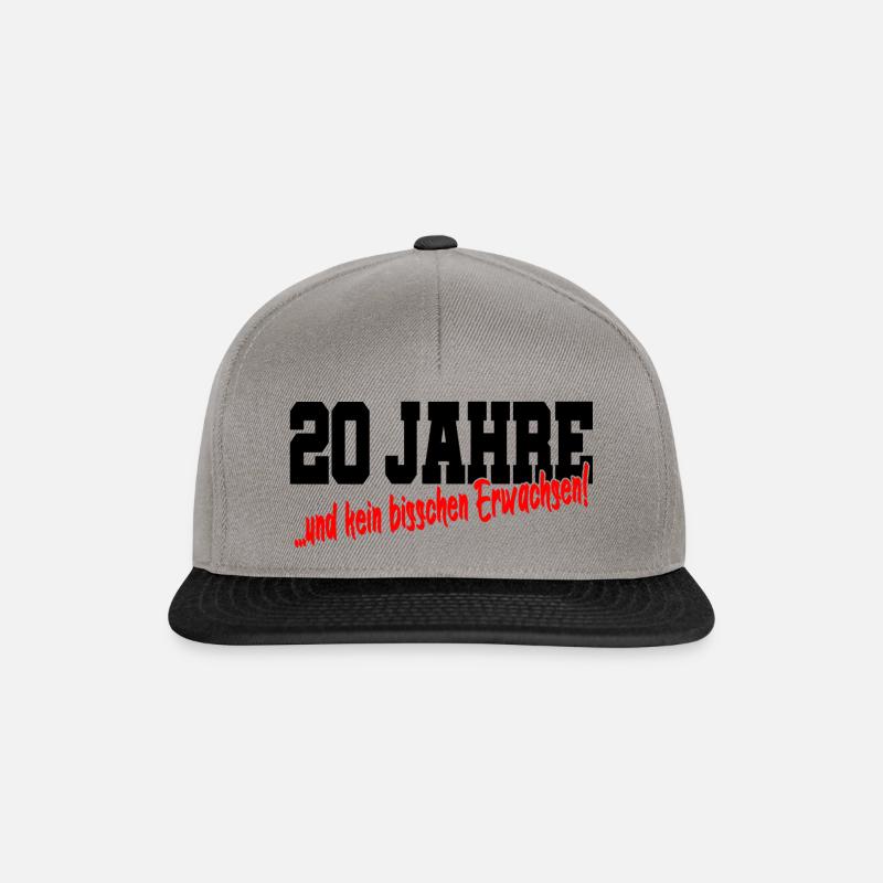 20 Jahre Geburtstag Lustiger Spruch Geschenk - Snapback Cap - Graphit/Schwarz