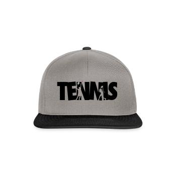 Joueur Drôle Cool Tennis - Casquette snapback - gris graphite/noir - Devant