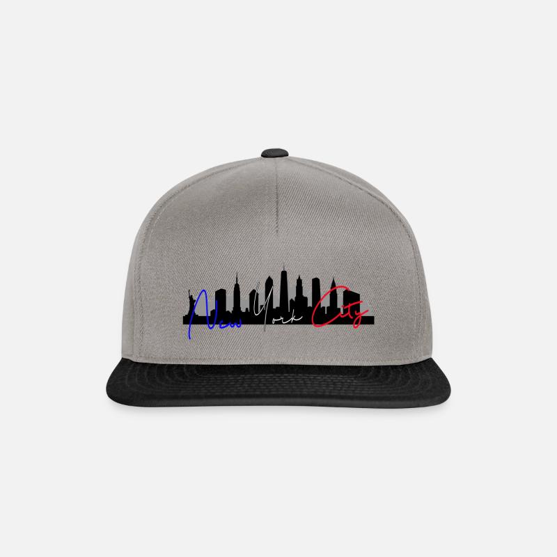 Skyline NYC BlueWhitered 2 - Snapback Cap - Graphit/Schwarz
