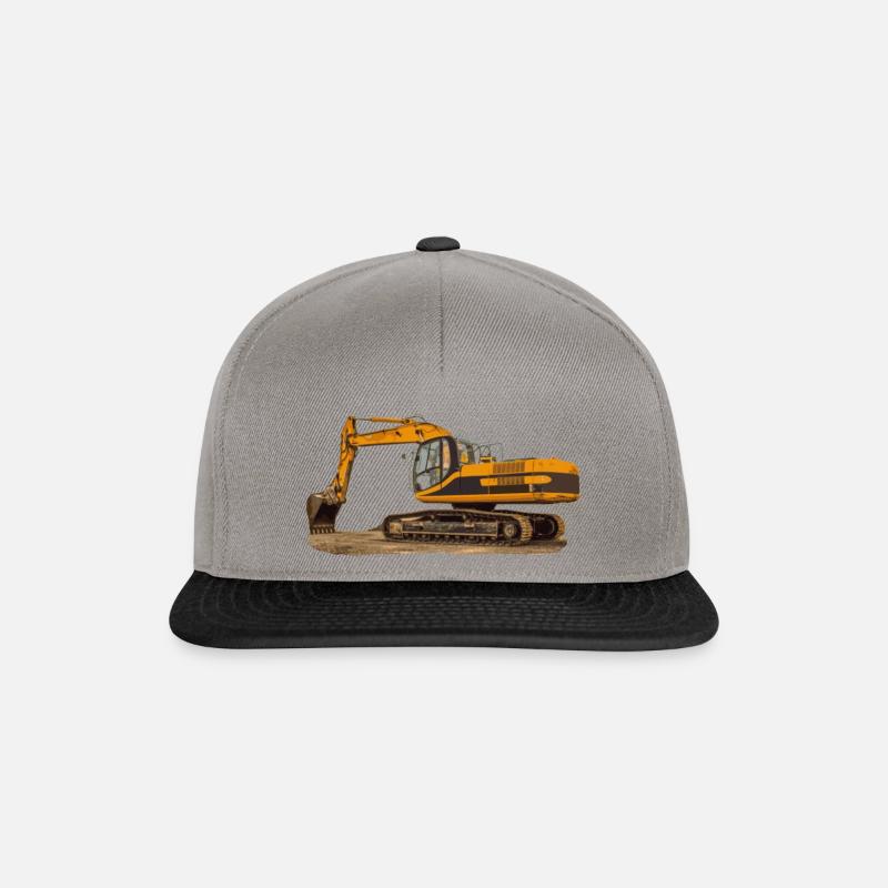 Bagger -Baustelle- - Snapback Cap - Graphit/Schwarz