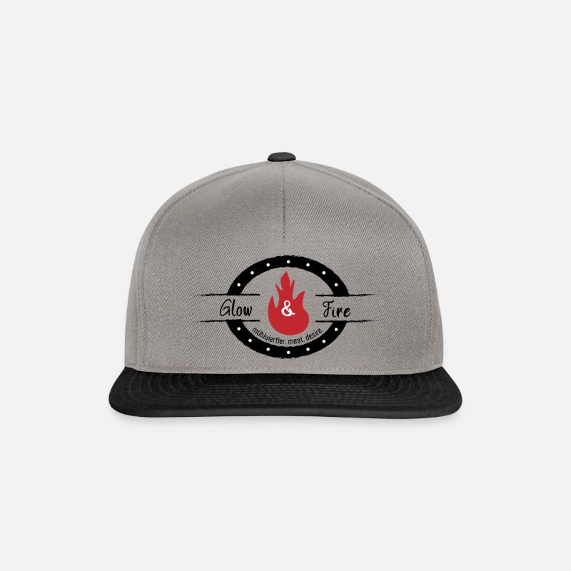 Glow & Fire official-black - Snapback Cap - Graphit/Schwarz