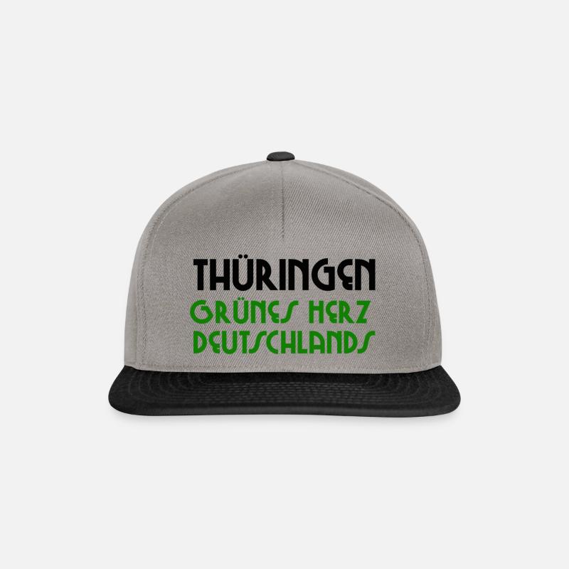 Thüringen grün - Snapback Cap - Graphit/Schwarz