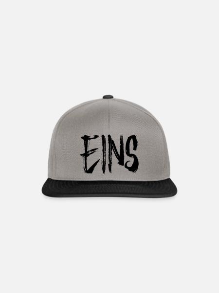 Eins - Snapback Cap - Graphit/Schwarz
