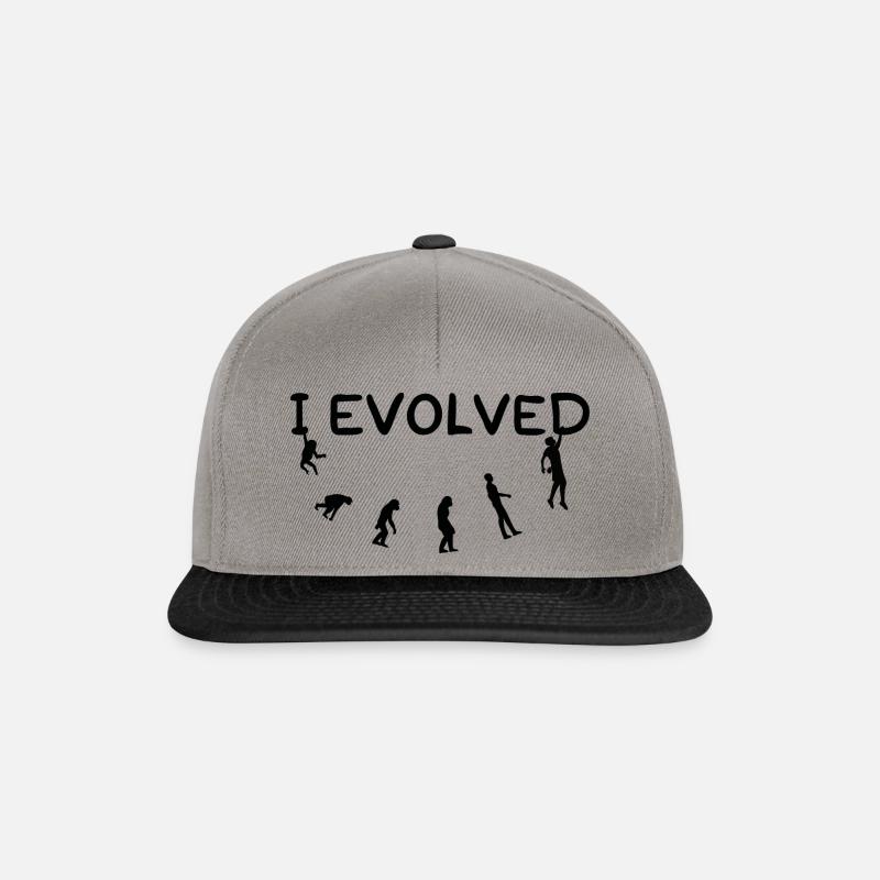 I evolved into a climber (black) - Snapback Cap - graphite/black