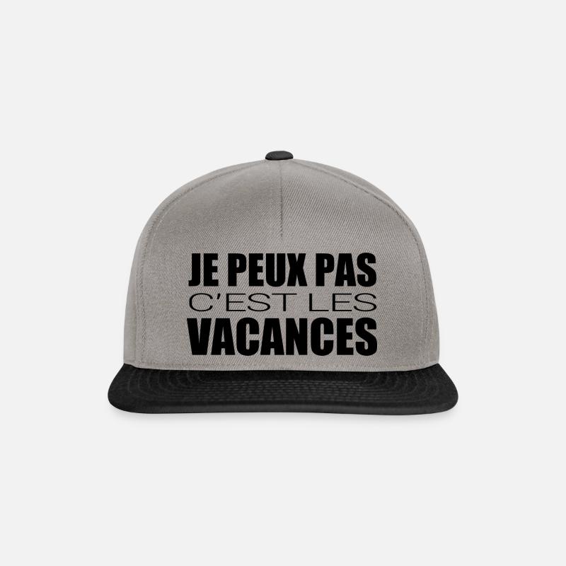 Ich kann nicht, es sind die Feiertage - Snapback Cap - Graphit/Schwarz