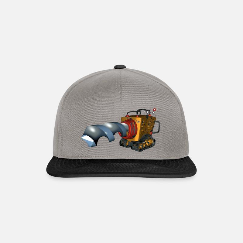 Auf die Größe kommt es an! - Bohrer - Snapback Cap - Graphit/Schwarz
