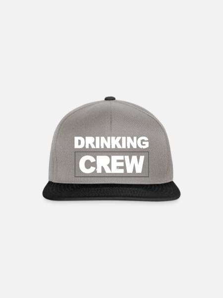 Drinking Crew - Snapback Cap - Graphit/Schwarz
