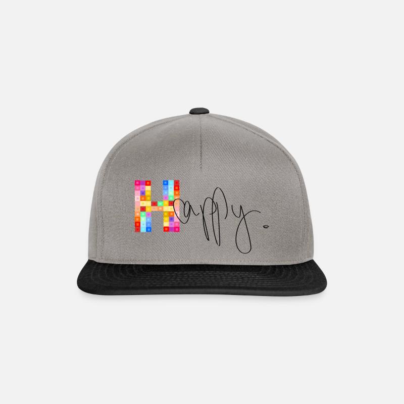 H*a*p*p*y* - Snapback Cap - Graphit/Schwarz