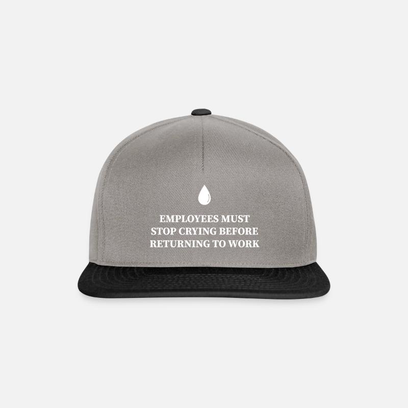 Employees Must Stop Crying - Snapback Cap - Graphit/Schwarz
