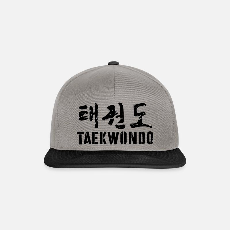 Taekwondo Script - Snapback Cap - Graphit/Schwarz
