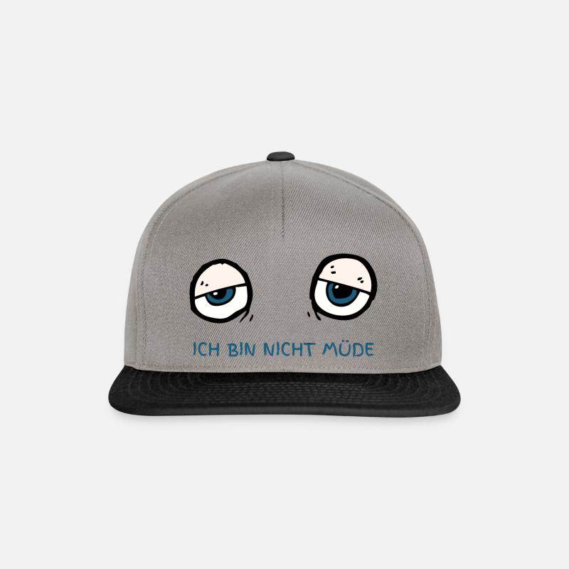 Ich bin nicht müde - Snapback Cap - Graphit/Schwarz