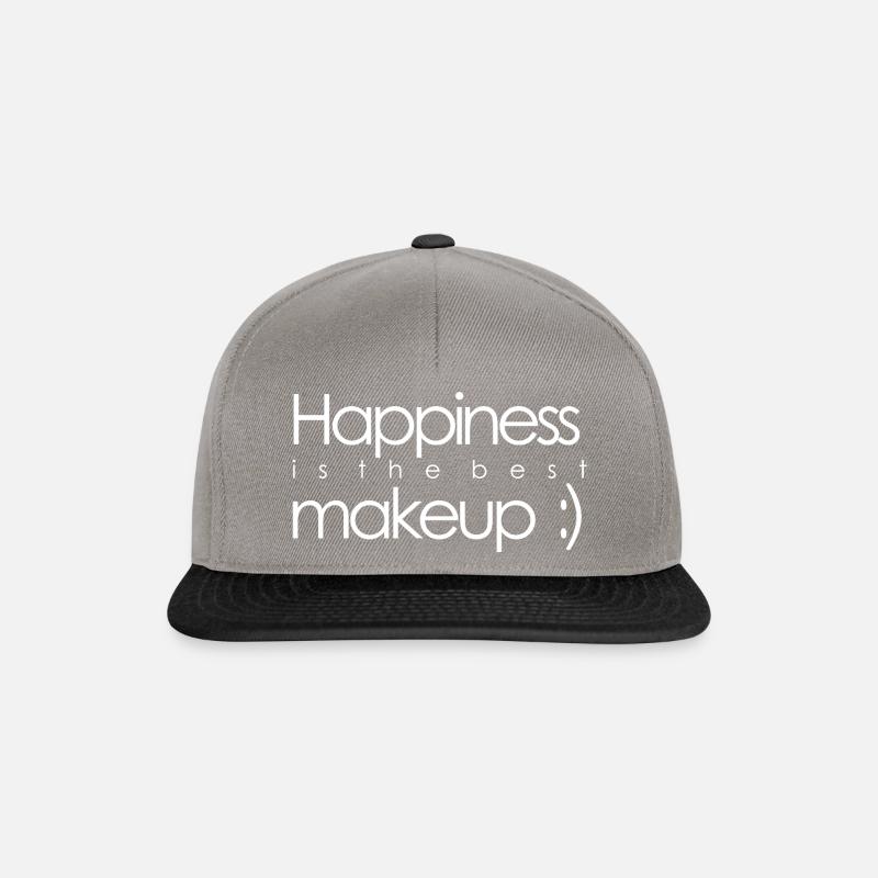 Happiness is the best makeup - Snapback Cap - Graphit/Schwarz
