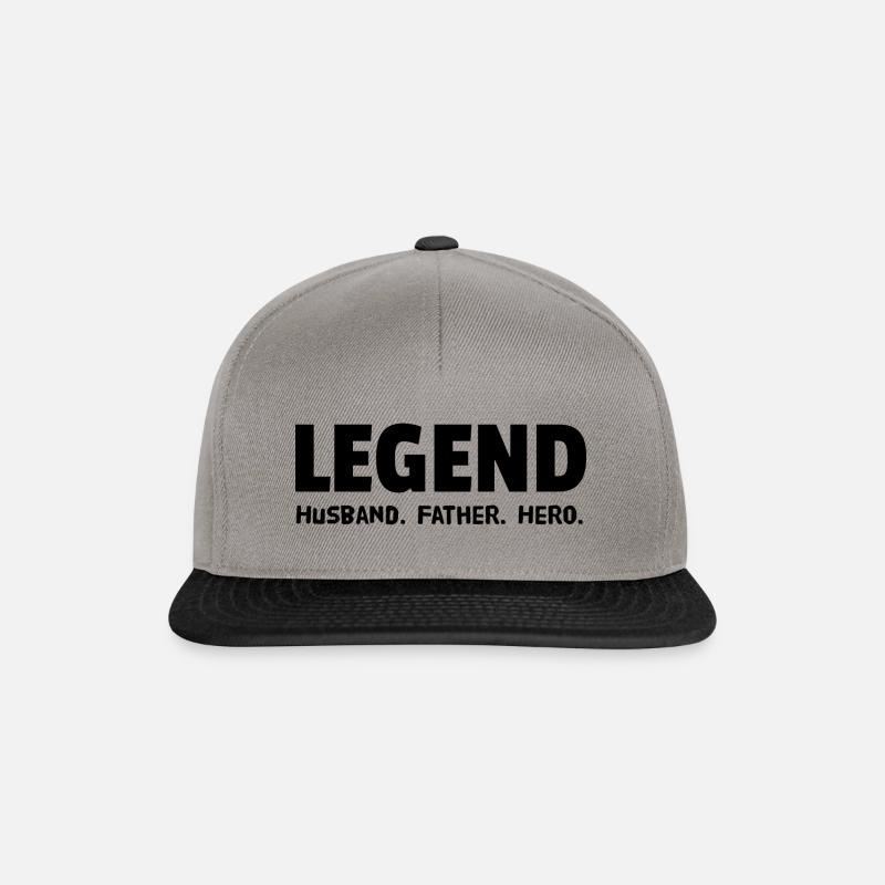 Husband. Father. Hero. Legend. - Ehemann Geschenk - Snapback Cap - Graphit/Schwarz