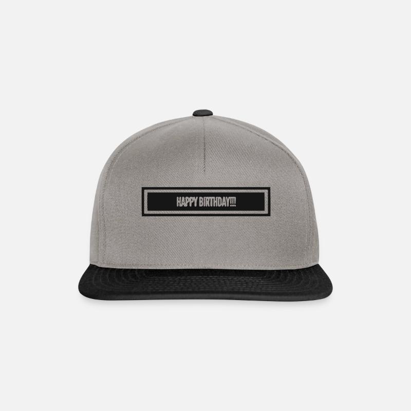 happy birthday - Snapback Cap - Graphit/Schwarz