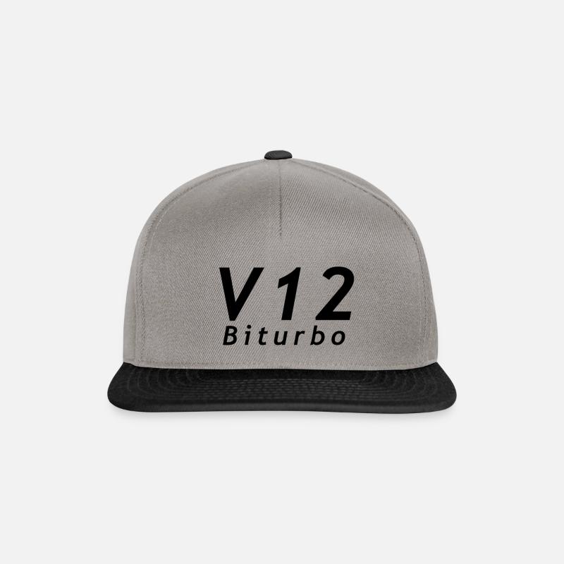 v12Biturbo - Snapback Cap - Graphit/Schwarz