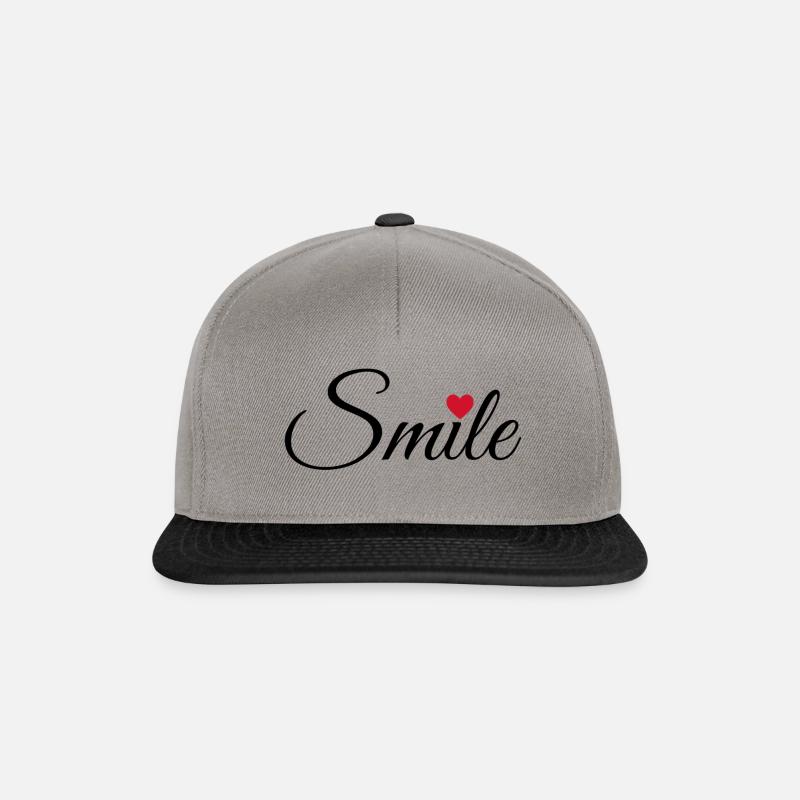 Smile - Snapback Cap - Graphit/Schwarz