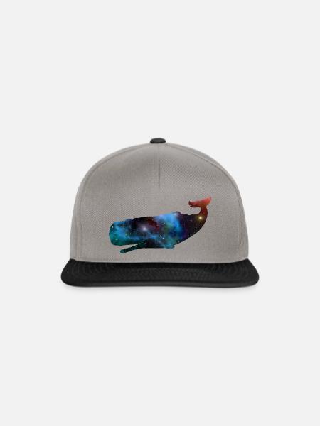 space whale Weltraum Pottwal Geschenk - Snapback Cap - Graphit/Schwarz