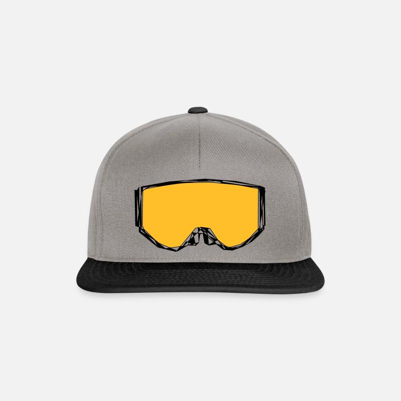 Skibrille - Snapback Cap - Graphit/Schwarz