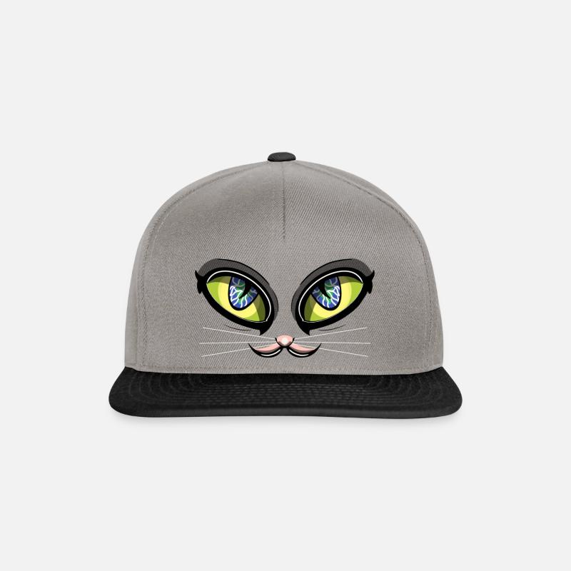 cat eyes - Snapback Cap - graphite/black