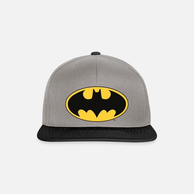 Batman Logo Cap - Snapback Cap - Graphit/Schwarz