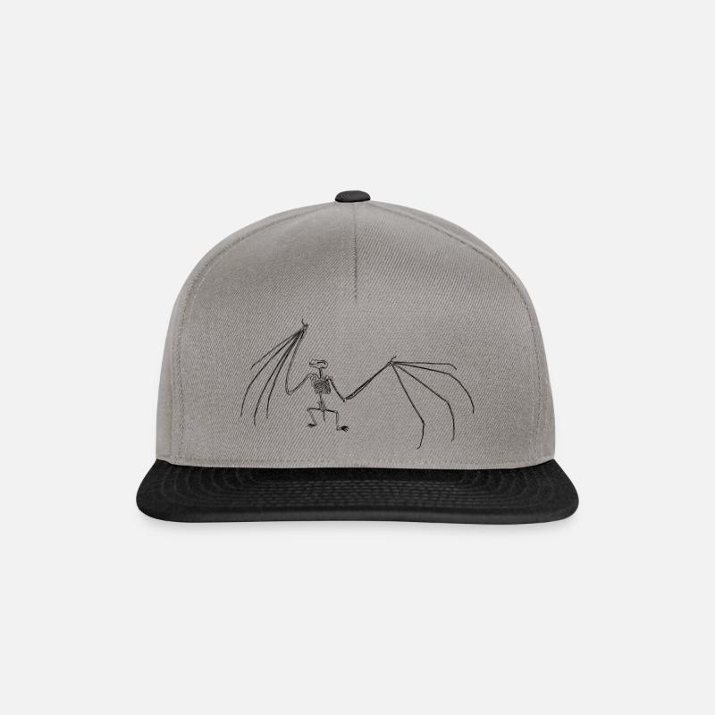 Bat, skeleton, bat, , bat - Snapback Cap - graphite/black