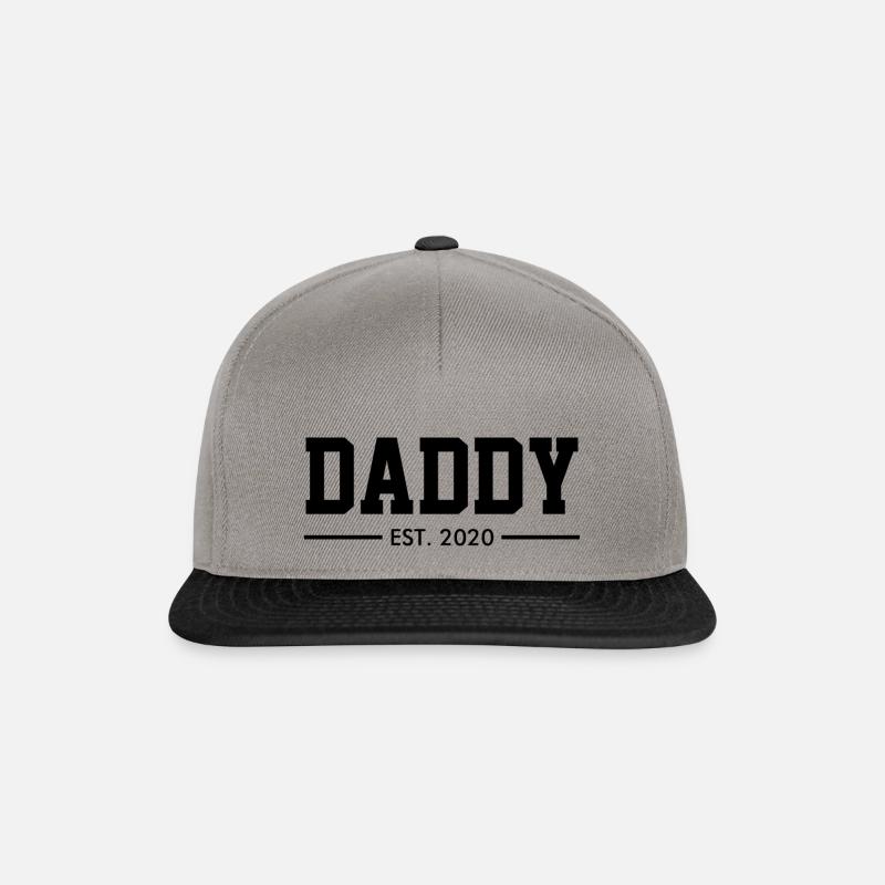 DADDY EST. 2020 - VATER WERDEN - NACHWUCHS - BABY - Snapback Cap - Graphit/Schwarz