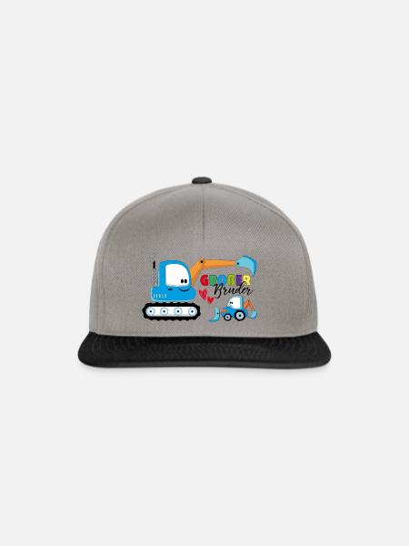 Großer Bruder Bagger - Snapback Cap - Graphit/Schwarz