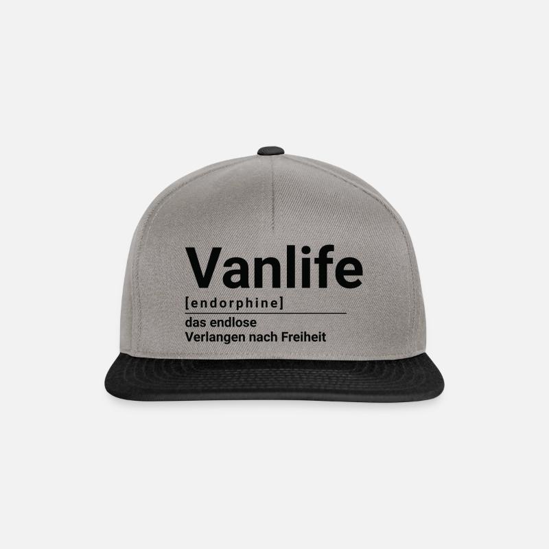 VAN-LIFE ENDORPHINE - Snapback Cap - Graphit/Schwarz