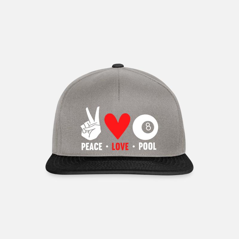 Snooker Pool Billard - Snapback Cap - Graphit/Schwarz