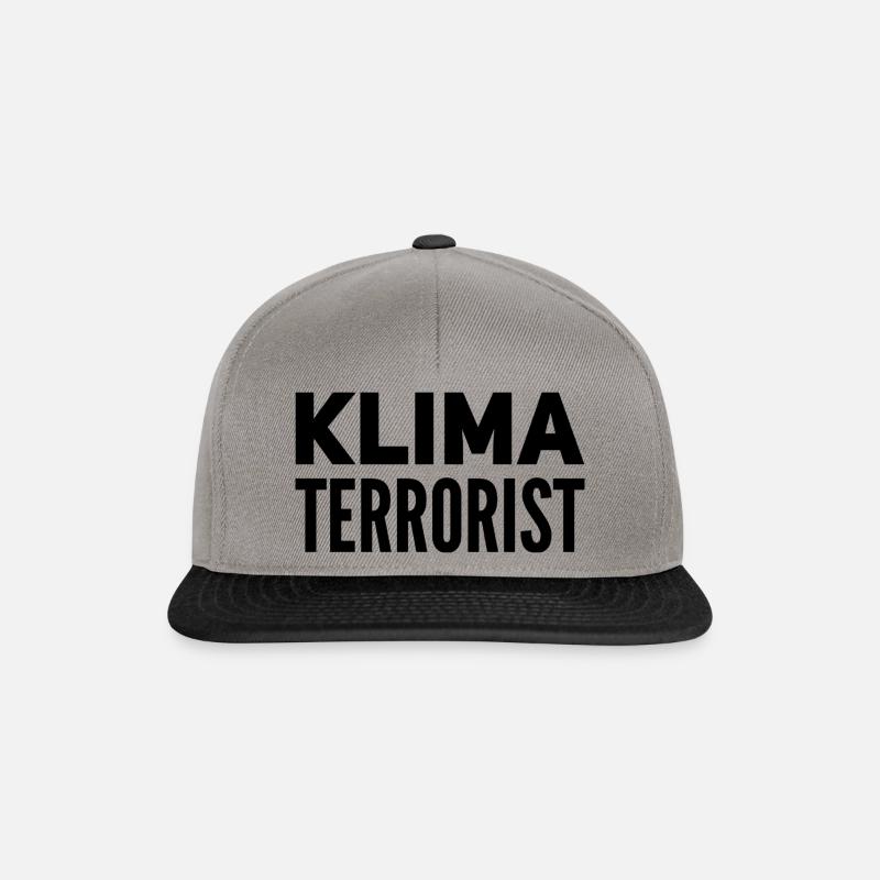 Klimaterrorist - Snapback Cap - Graphit/Schwarz