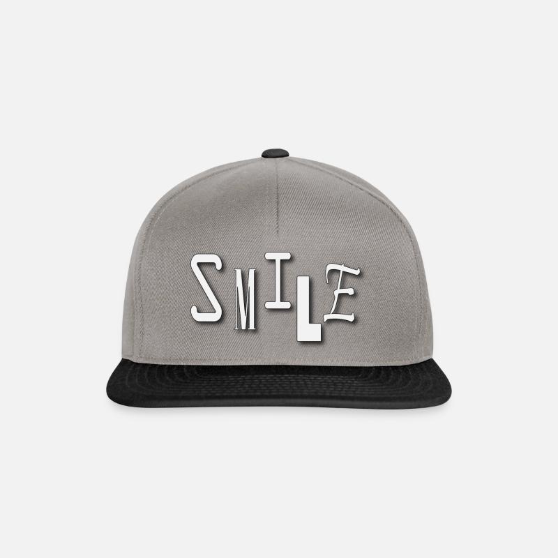 Smile - Snapback Cap - Graphit/Schwarz