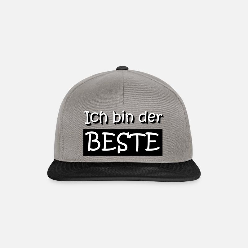 Ich bin der BESTE - Snapback Cap - Graphit/Schwarz