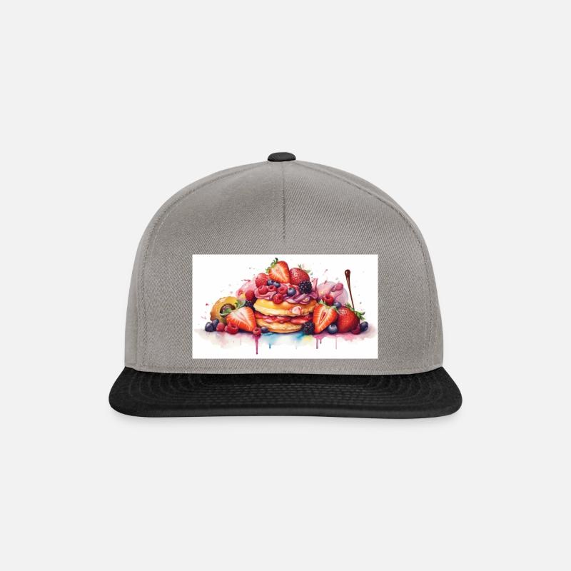Auqarell Essen - Snapback Cap - Graphit/Schwarz