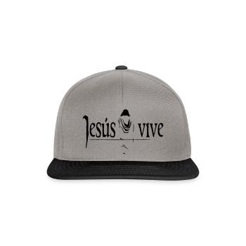 Jesus lives - Snapback Cap - graphite/black - Front