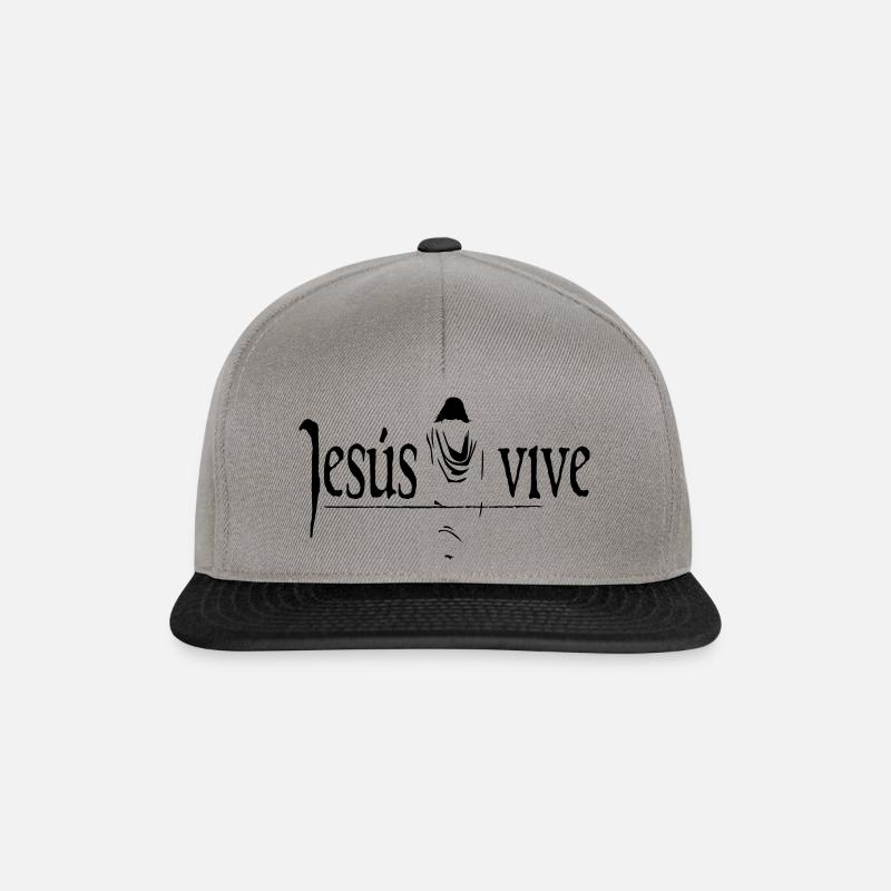 Jesus lebt - Snapback Cap - Graphit/Schwarz